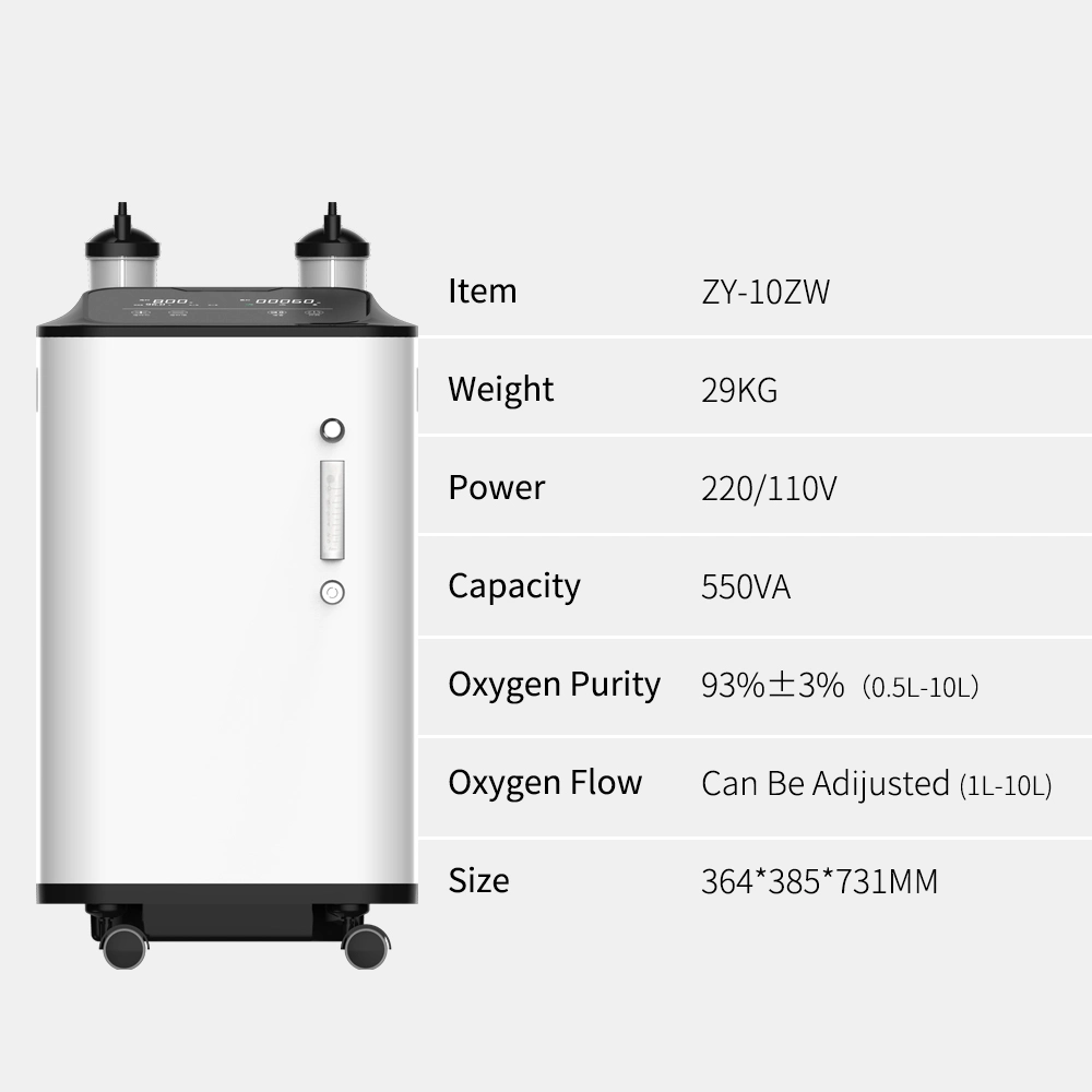 Homecare Hospital Medical Equipment Portable Oxygen Concentrator 10L/8L/5L